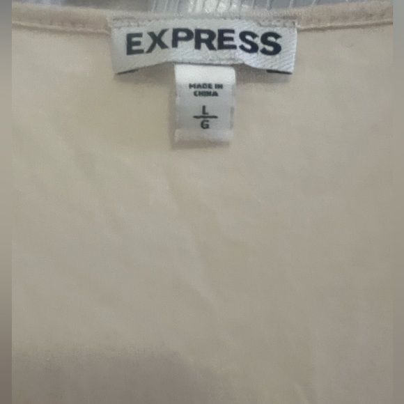 Express Cream Sleeveless Top - Picture 3 of 3